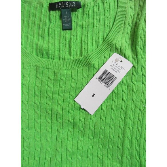 Lauren Ralph Lauren Womens Lightweight Cable Knit Sweater Shirt Size Small NWT - Picture 2 of 4